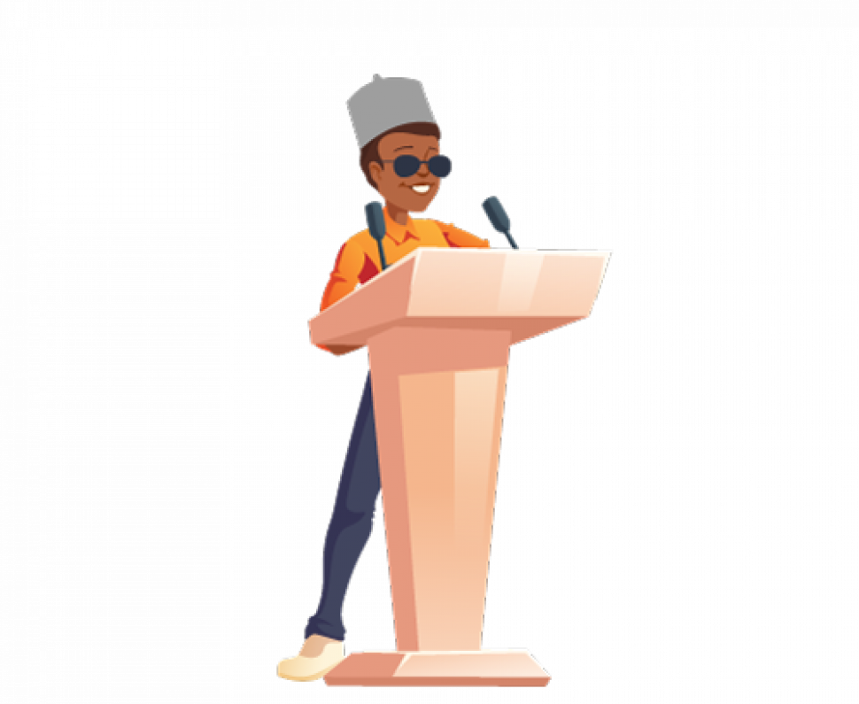 naija champ Presidential speech illustration